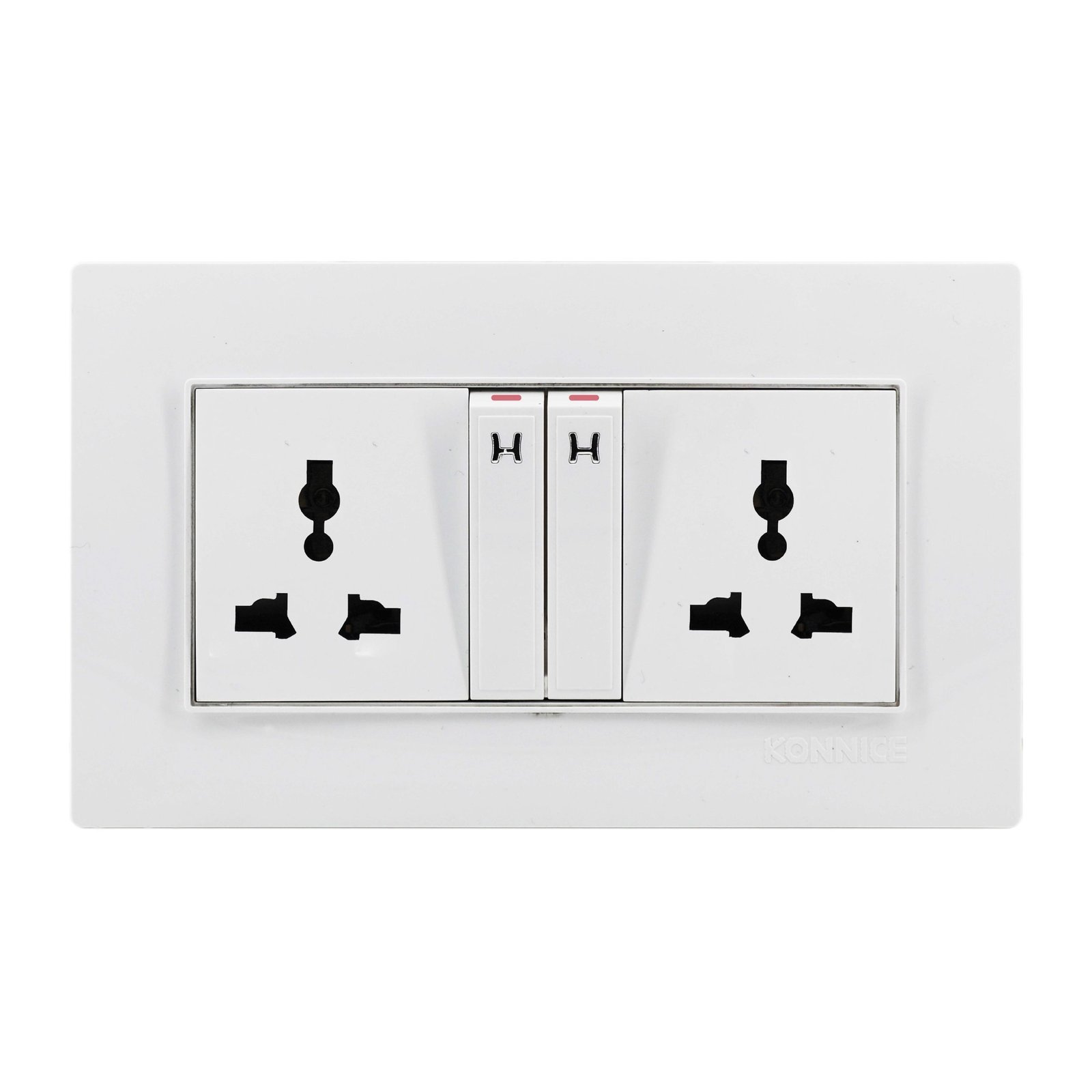 Double ELectric Socket with Wall Switch